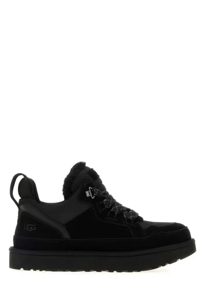 UGG UGG BLACK SUEDE AND MESH LOWMEL SNEAKERS