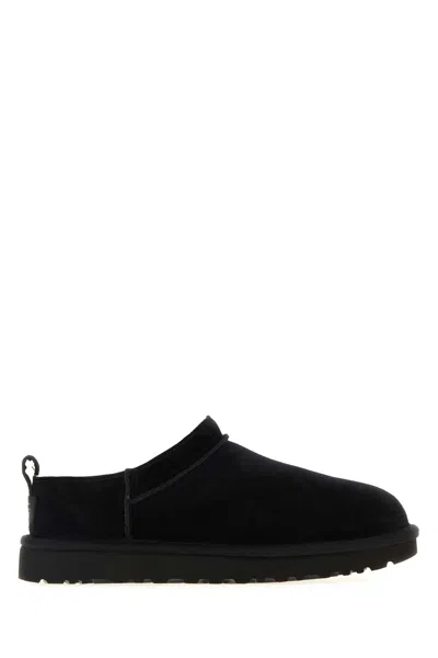 Ugg Black Suede Classic Micro Slippers