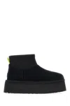 Ugg Black Suede Classic Mini Dipper Ankle Boots In Black