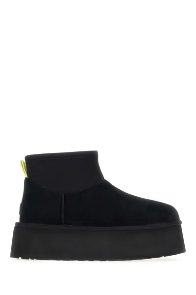 Ugg Black Suede Classic Mini Dipper Ankle Boots