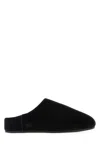Ugg Slip On Suede Flat Sole Slippers In Black