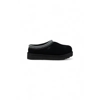 UGG BLACK SUEDE LEATHER SLIPPER