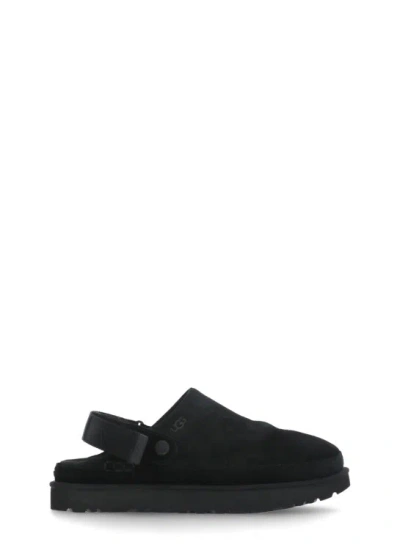 Ugg Black Suede Leather Slippers