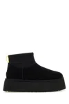 Ugg Black Suede Mini Dipper Ankle Boots In Black