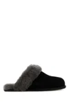 Ugg Scuffette Ii Black Suede Slippers In Black
