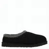 Ugg Black Suede Slip-on Sneakers With Zigzag Stitch Detail In Black