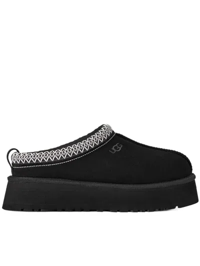Ugg Black Suede Tazz Ii Slip-on Flats In Multi