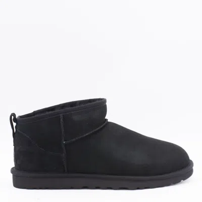 Ugg Black Suede Ultra Mini Boots