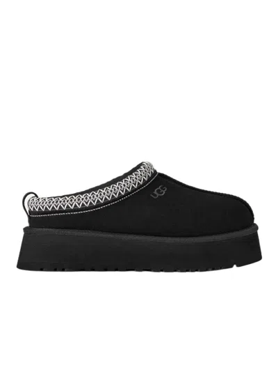 UGG BLACK TAZZ PLATFORM SLIP-ON SHOES