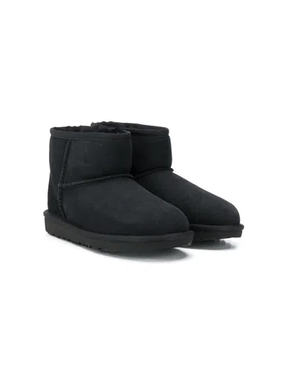 UGG UGG BLACK WOOL AND SUEDE CLASSIC II