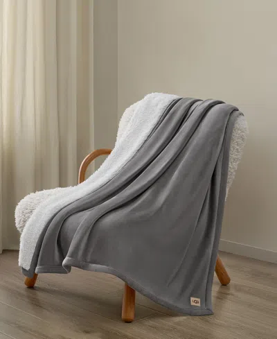Ugg Bliss Faux-fur Throw, 50" X 70" In Gray