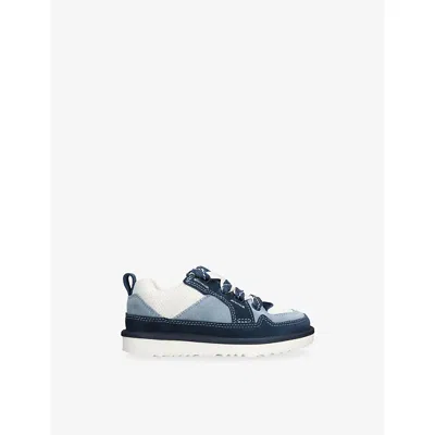 UGG BLUE/DARK KIDS' LO LOWMEL SUEDE LOW-TOP TRAINERS EUR 31 / 12.5 UK