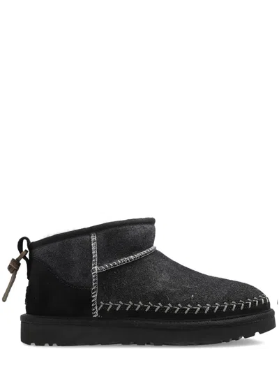Ugg Classic Ultra Mini Biarritz Snow Boots In Black