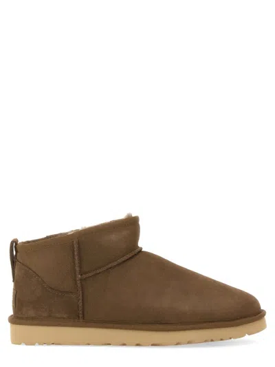 Ugg Classic Ultra Mini Ankle Boots In Green