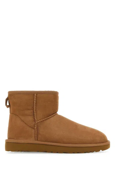 Ugg 10mm Mini Classic Ii Shearling Boots In Tan
