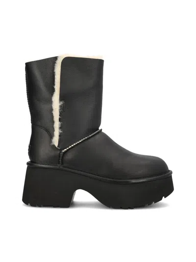 Ugg W Esmee Leather Boots In Black