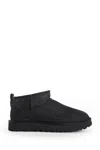 Ugg Low-cut Slip-on Boots With Twinface Lining And Textured Sole In Black