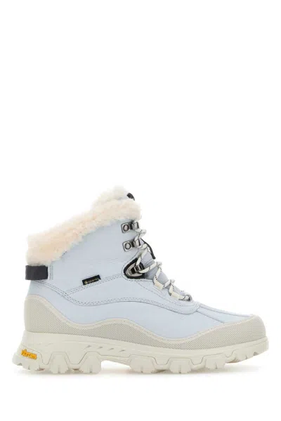 Ugg Leather Adirondack Ankle Boots Chunky Sole In Blue