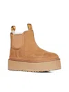 Ugg Neumel Platform Suede Chelsea Boots In Brown