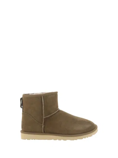 Ugg Mens Brown/oth Ultra Mini Logo-patch Sheepskin Boots Eur 42 / 8 Uk