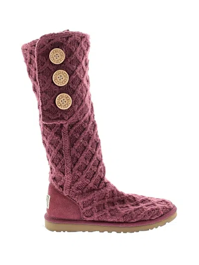 Pre-owned Ugg Boots In Burgundy