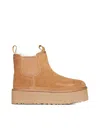 Ugg Neumel Platform Suede Chelsea Boots In Chestnut
