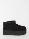 Ugg Classic Ultra Mini Platform Ankle Boots In Black