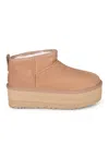 Ugg Boots "classic Ultra Mini With Platform" In Brown