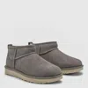 Ugg Asymmetrical Collar Twinface Low Boots With Eva Sole In Gray