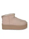 Ugg Boots  "classic Ultra Mini Con Plateau" In Neutral