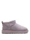 Ugg Classic Ultra Mini Sheepskin Boots In Gris