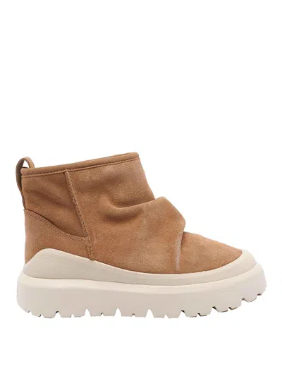 Ugg Beige Heritage Utility Mini Booties In Brown