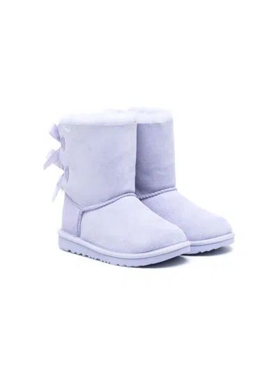 Ugg Kids' Bow-detailing Round-toe Boots In 紫色