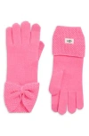 Ugg ® Bow Knit Gloves In Pink
