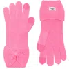 Ugg ® Bow Wool Blend Tech Glove In Pink