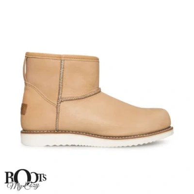 Pre-owned Ugg Bowden 1978 Collection Leather Natural Classic Men's Boots Size Us 9.5 In Beige