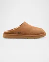 Ugg Classic Slip-on Suede And Shearling Slippers In Chestnut