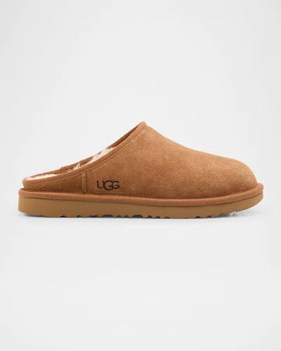 UGG BOY'S CLASSIC SUEDE SLIPPERS, KIDS