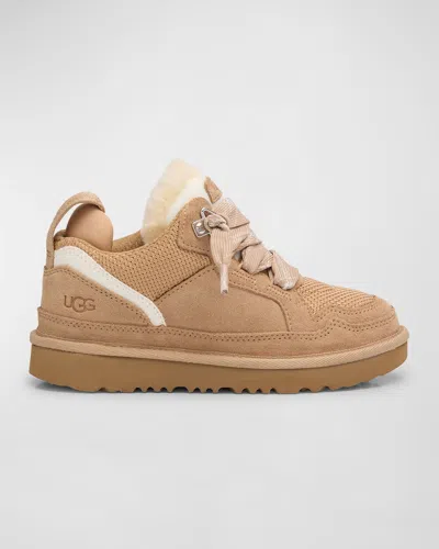 UGG KID'S LOWMEL SUEDE LACE-UP SNEAKERS