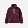 Ugg Braid Confetti Half Zip In Burgundy