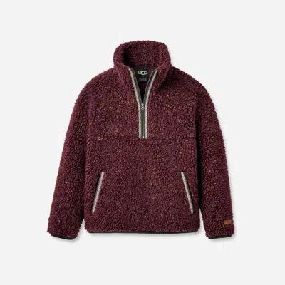 Ugg Braid Confetti Half Zip In Brown