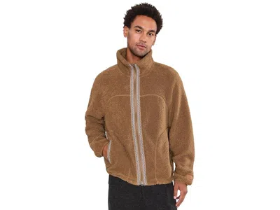Ugg Braid Full Zip Jacket Coffee Grounds In Brown