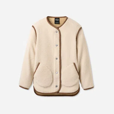Ugg ®braid Jacket Polyester In Cream In Brown
