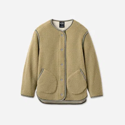 Ugg ®braid Jacket Polyester In Muted Brass In Gold