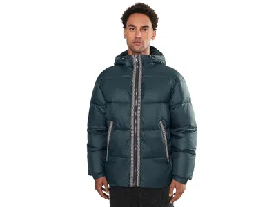 Ugg Braid Puffer Jacket Men's Coat Black: Sm, Nylon/synthetic In Blue