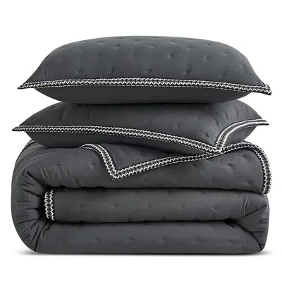 Ugg Braid Quilt Set, King In Black