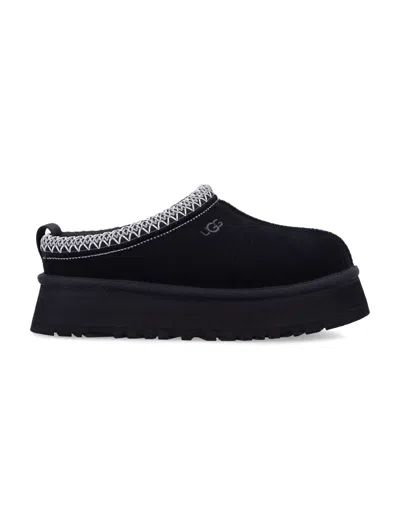 Ugg Braid Suede Platform Flat For Women In Black