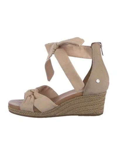 Pre-owned Ugg Braided Accents Espadrilles In Neutrals