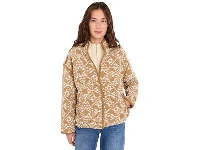 Ugg Brigh Snap Jacket Women's Coat Sand: Sm, Polyester In Brown