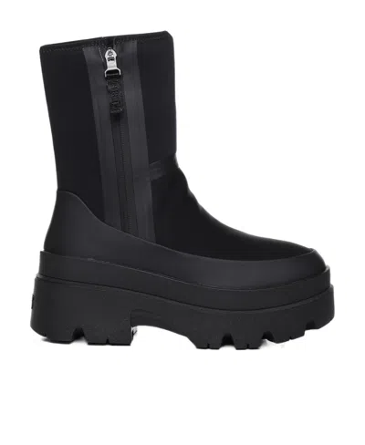 Ugg Brisbane Side Zipper Short Boots In Black